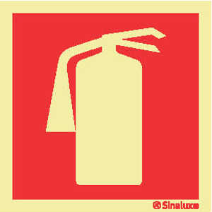 Sinal Quadrado Vermelho Indicação de Extintor