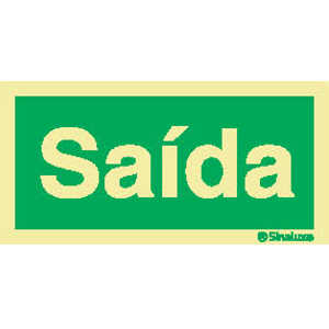Sinal Rectangular Verde Indicação de Saída